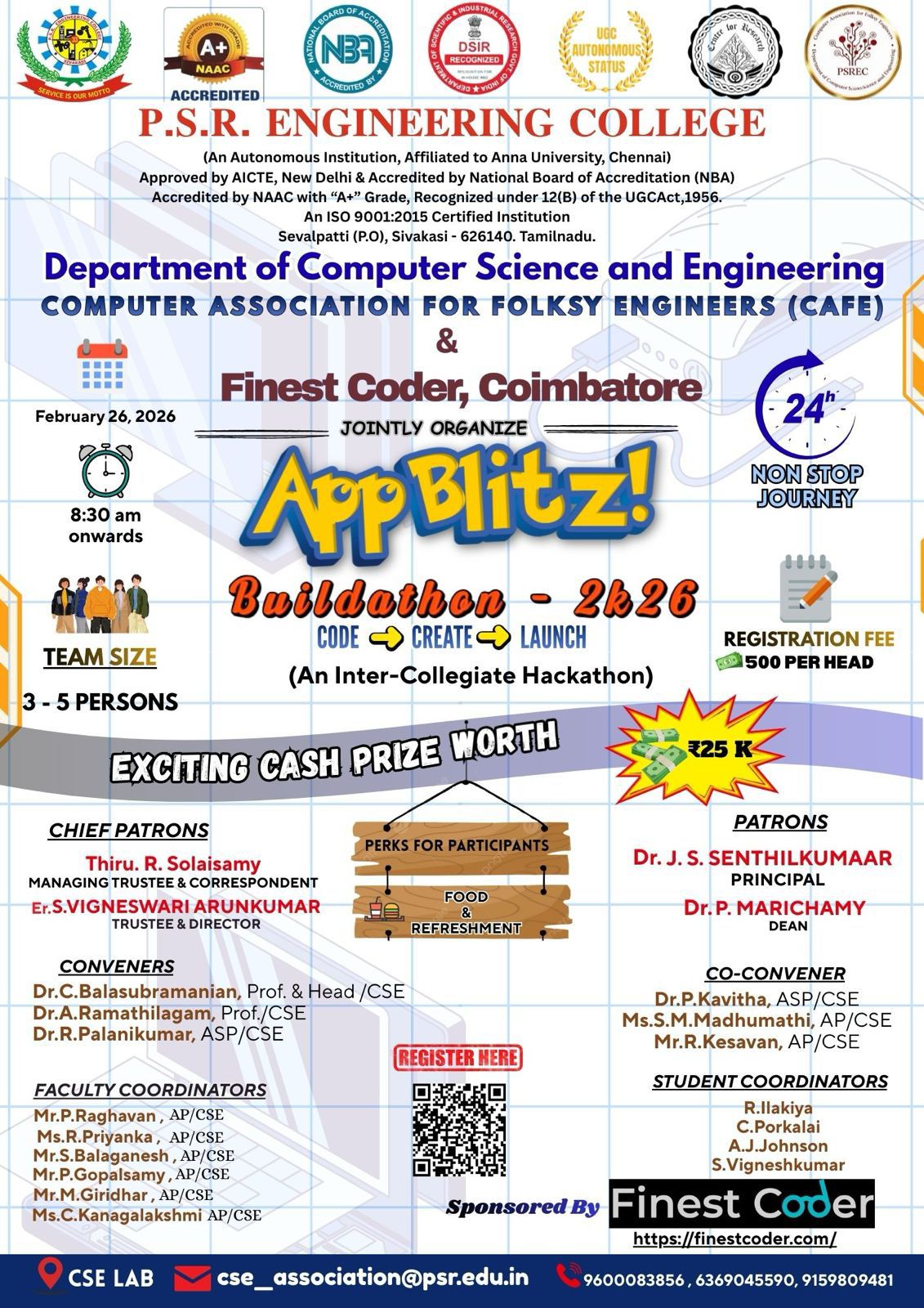AppBlitz! 2026 Hackathon Poster 